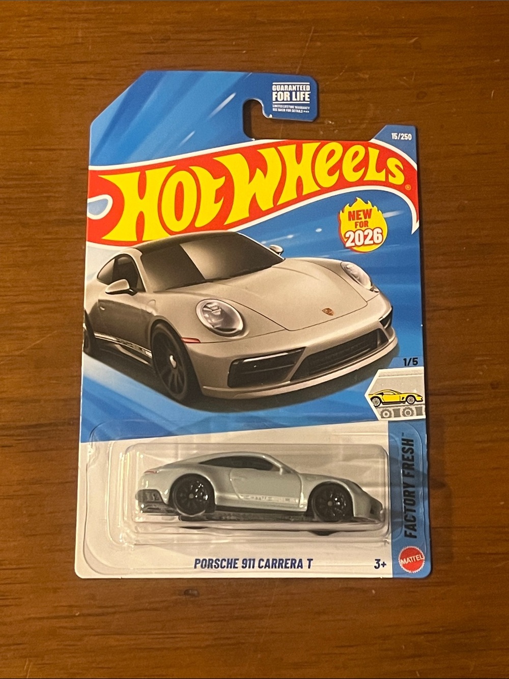 Hot Wheels Porsche 911 Carrera T Toy Car 1/64 Mattel gray new